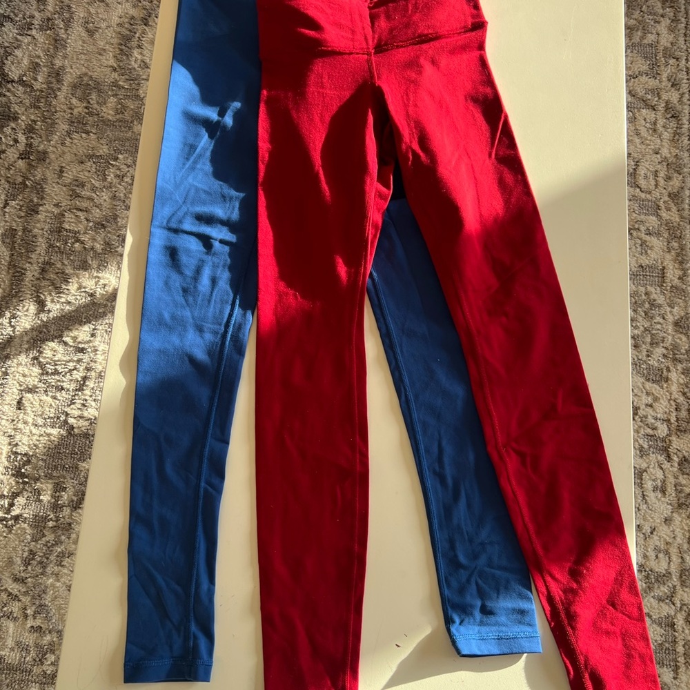 Red and Blue Leggings